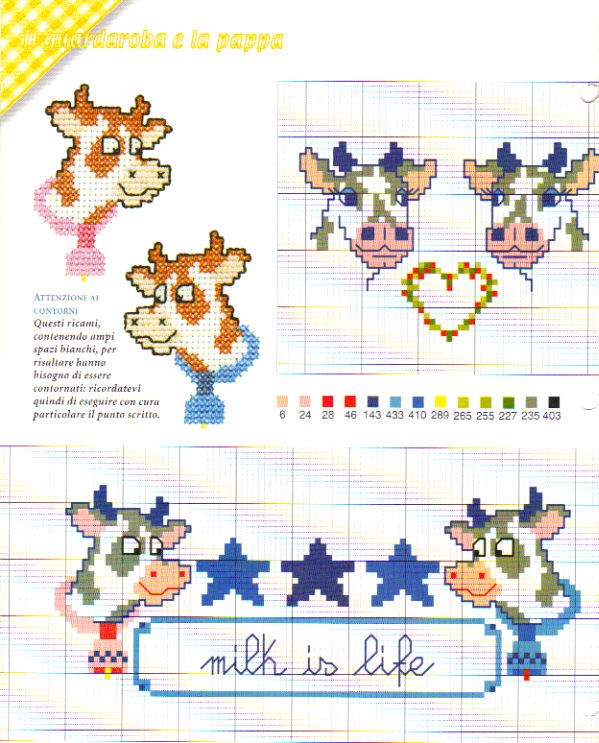 Schema punto croce Mucca 12