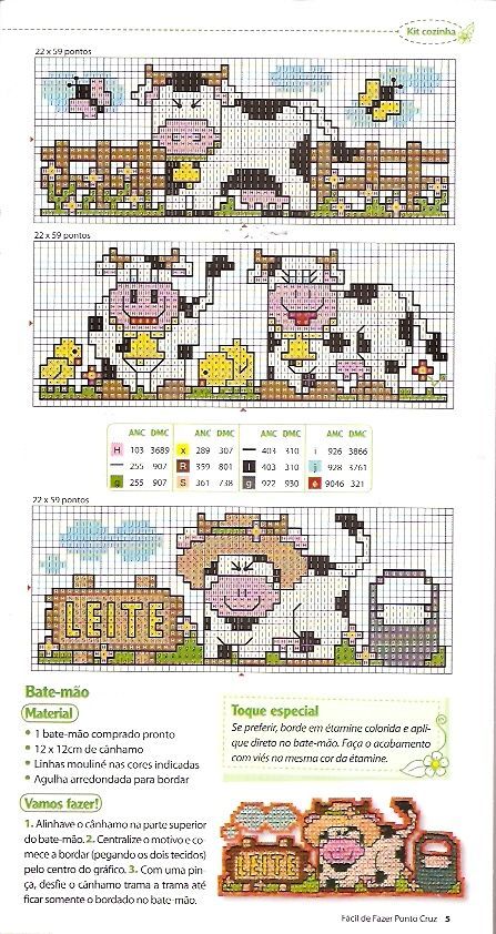 Schema punto croce Mucca 8