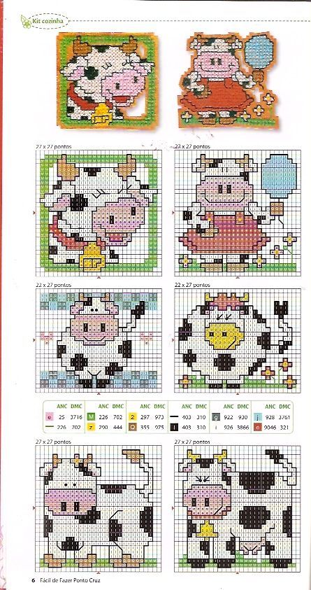 Schema punto croce Mucca 9