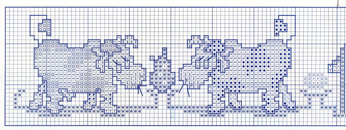 Schema punto croce Mucche 1