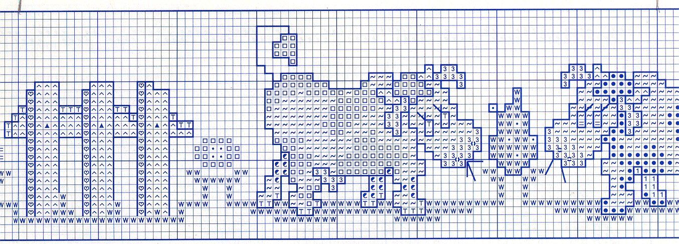 Schema punto croce Mucche 2