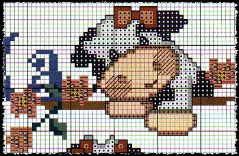 Schema punto croce Mucchetta