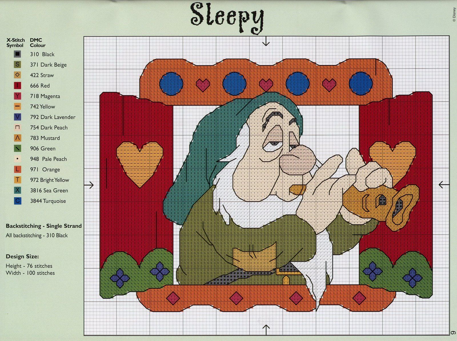 Schema punto croce Nano sleepy