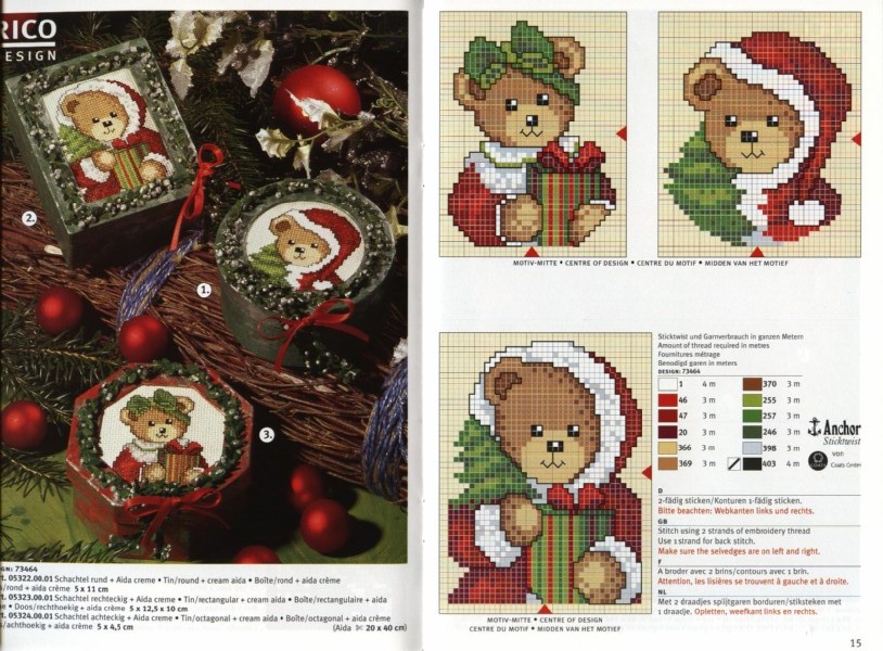 Schema punto croce Natale rico 1