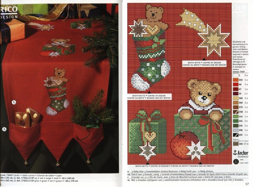 Schema punto croce Natale rico 2