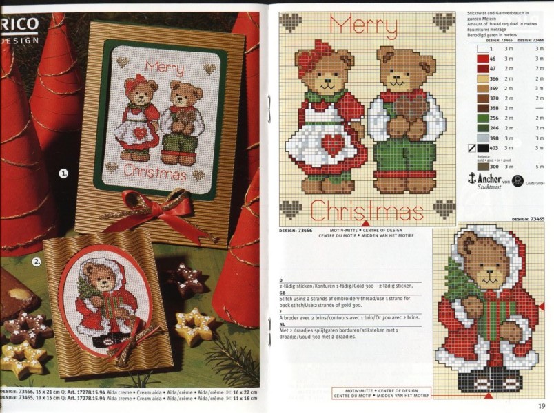 Schema punto croce Natale rico 3