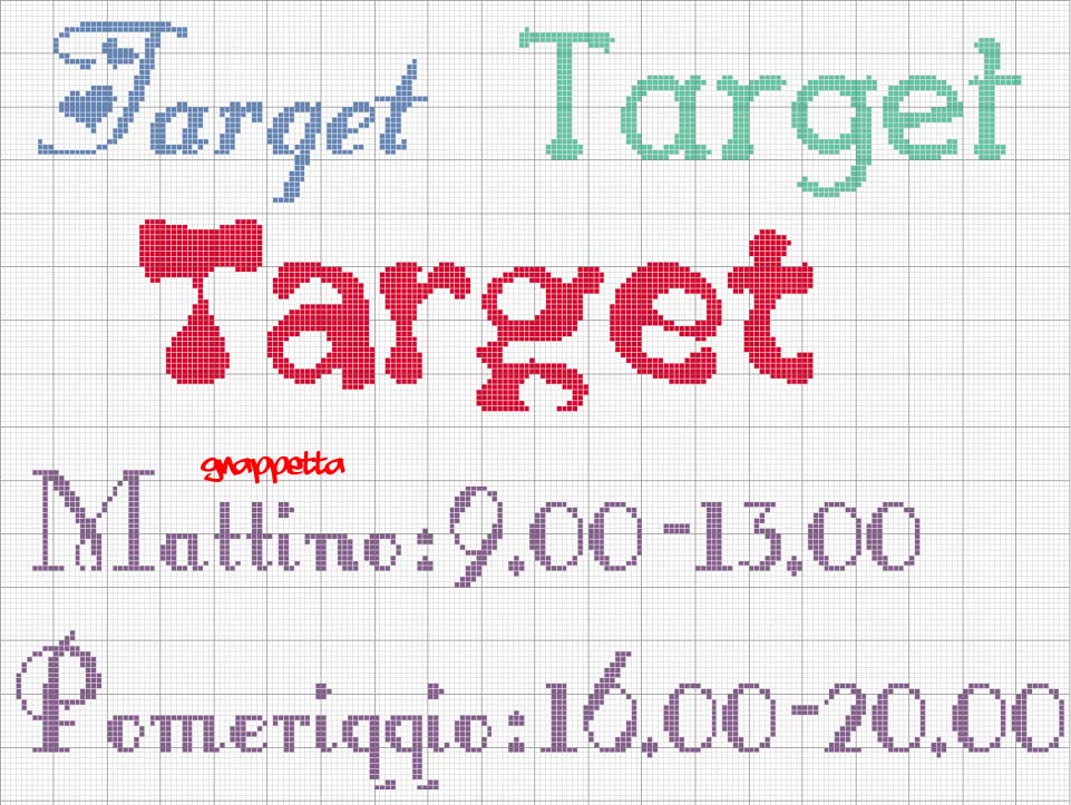 Schema punto croce Negozio target