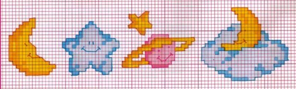 Schema punto croce Nel cielo