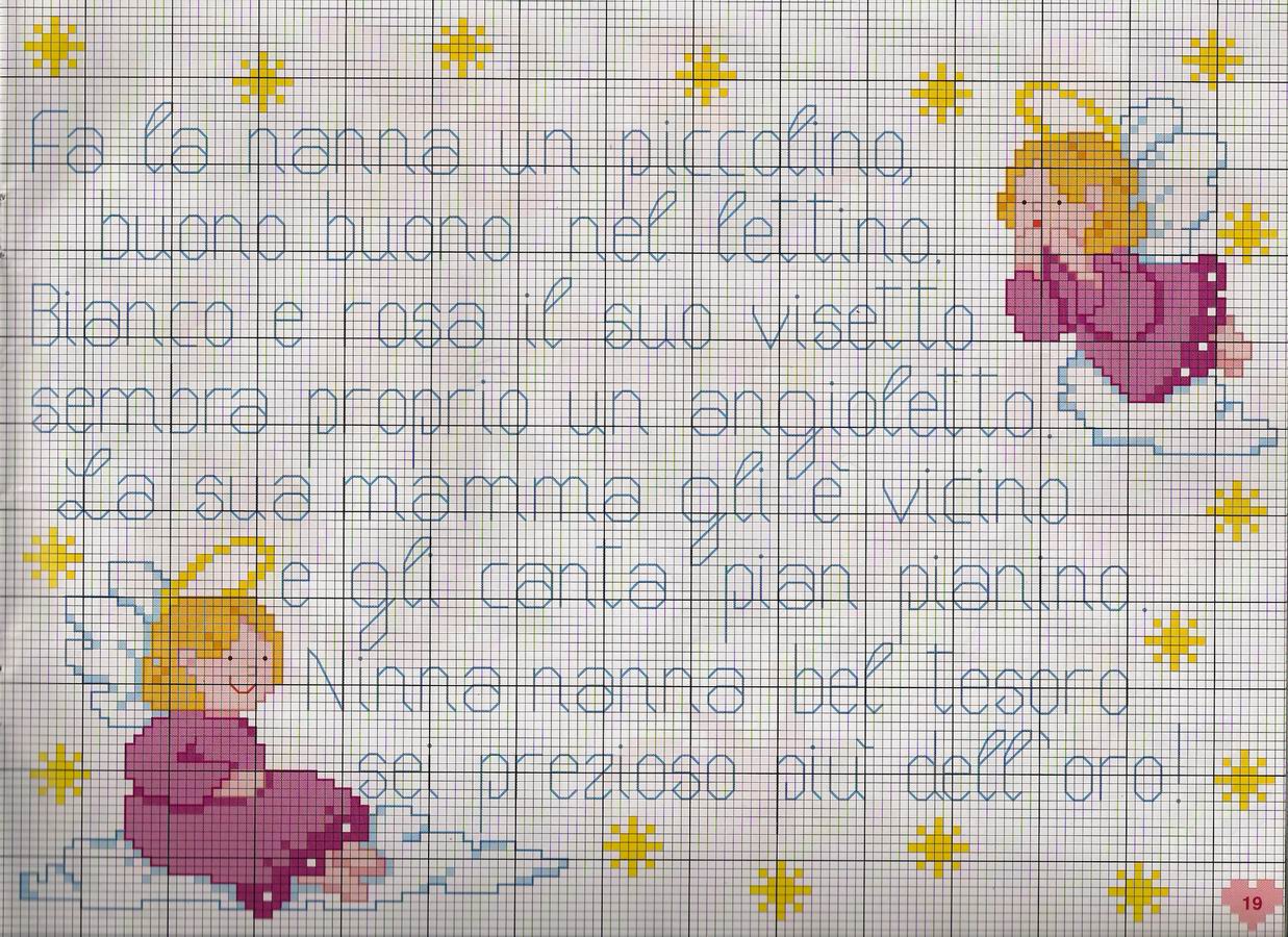 Schema punto croce Ninna nanna