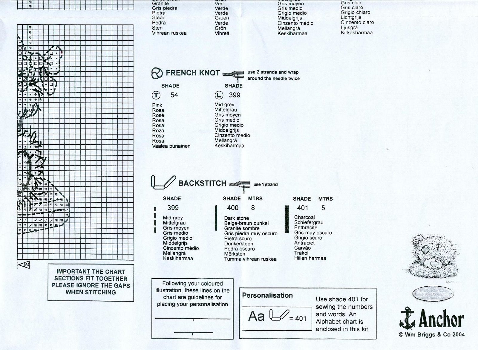 Schema punto croce Oggi sposi 4