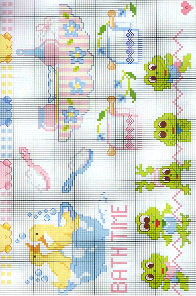 Schema punto croce Ora del bagno