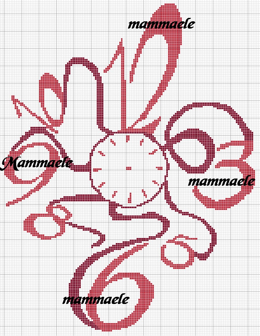 Schema punto croce Orologio strano