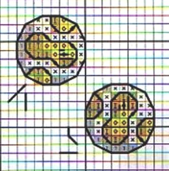 Schema punto croce Palloni calcio