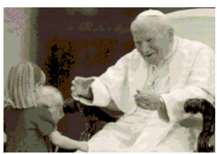 Schema punto croce Papa wojtyla 0