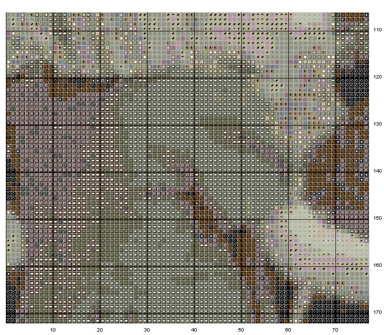 Schema punto croce Papa wojtyla 2