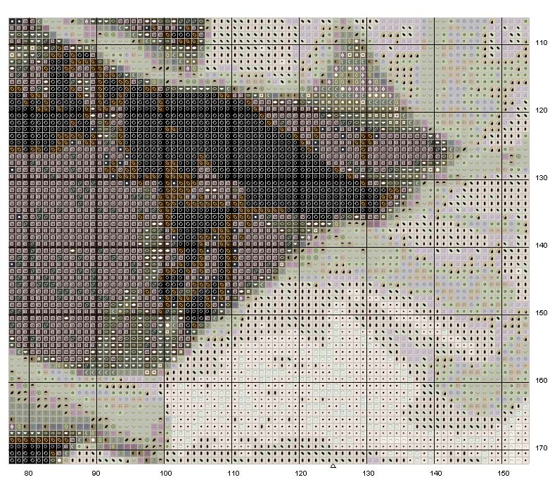 Schema punto croce Papa wojtyla 4