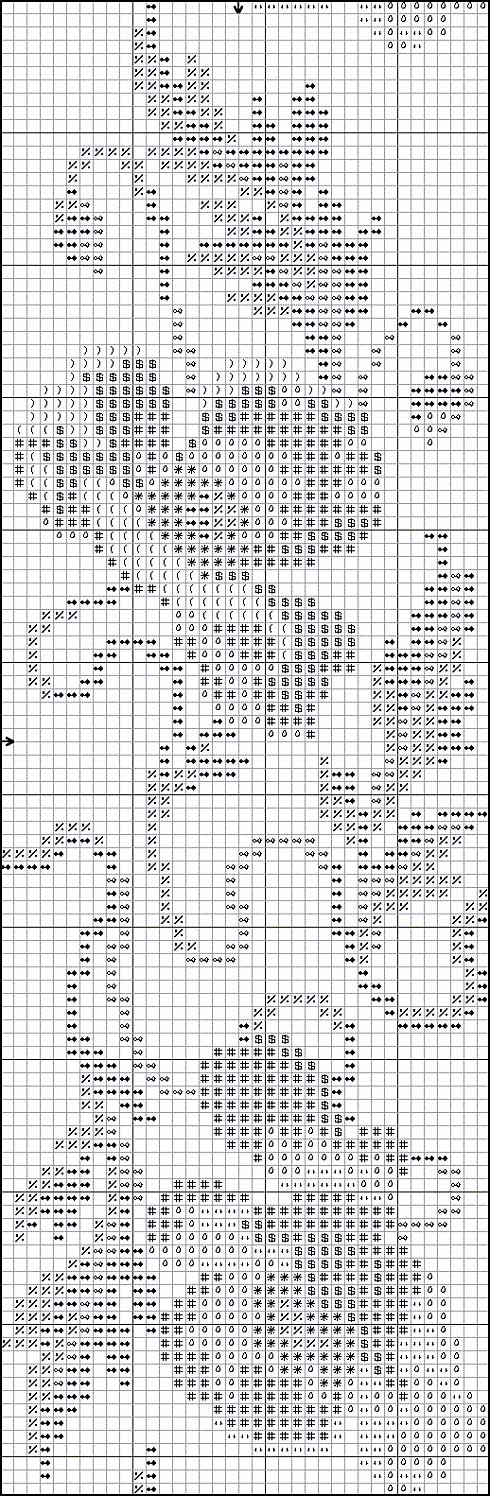Schema punto croce Papaveri 1b