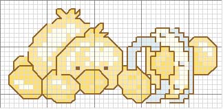 Schema punto croce Papera ciuccio