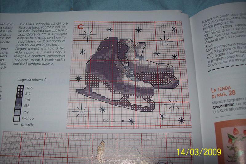 Schema punto croce Pattini ghiaccio