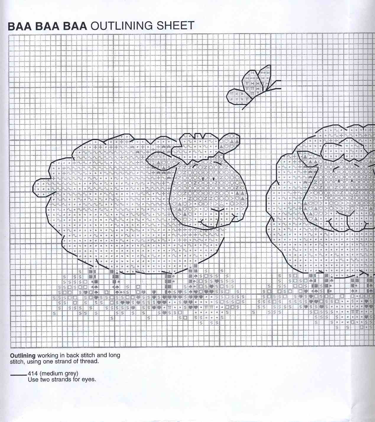 Schema punto croce Pecore 3