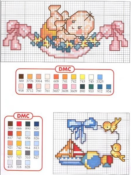 Schema punto croce Per nascita