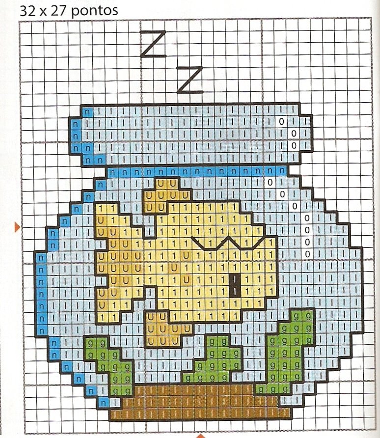 Schema punto croce Pesciolino