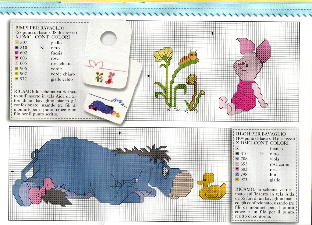 Schema punto croce Pimpi ed ih oh