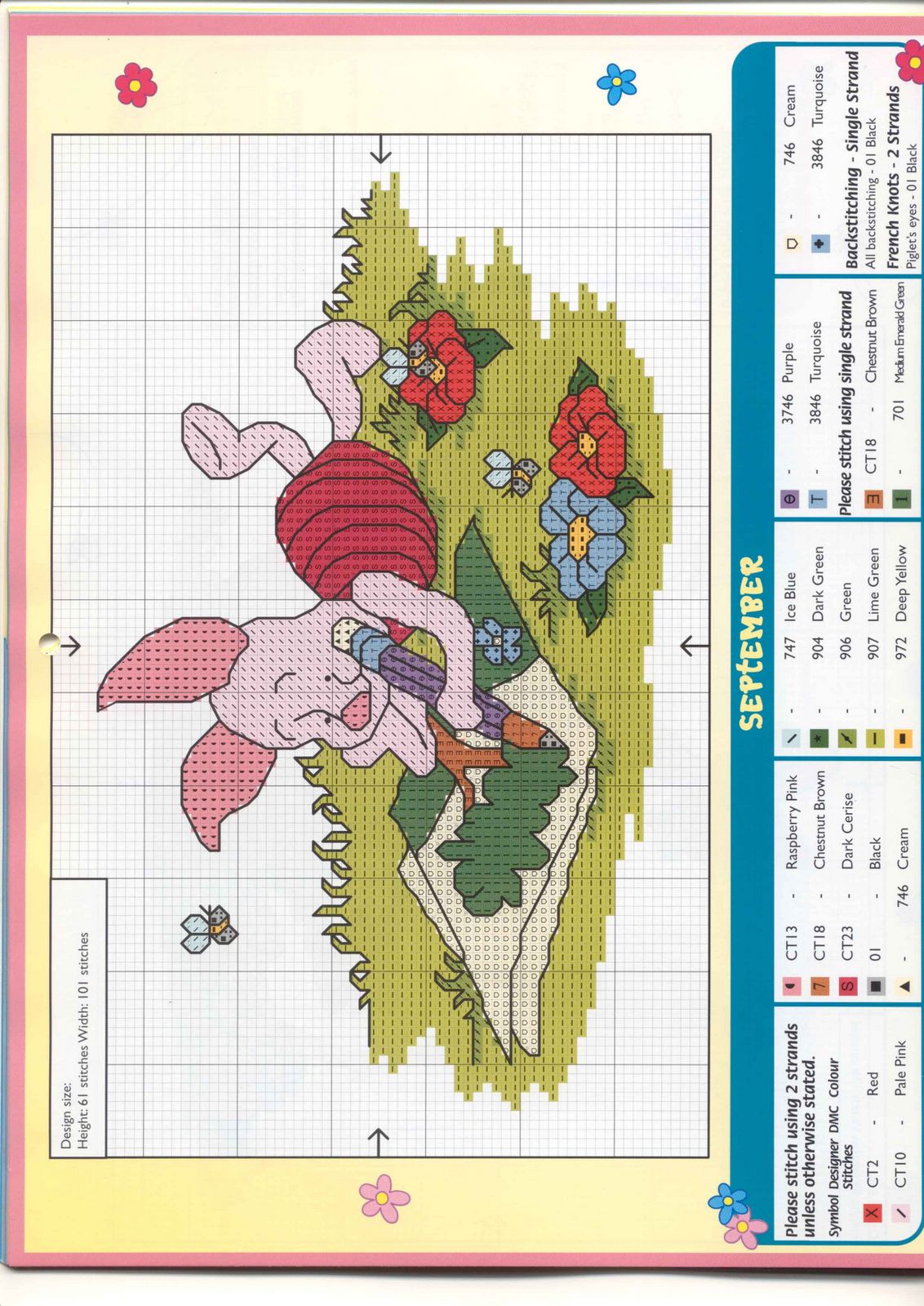 Schema punto croce Pimpi infantile