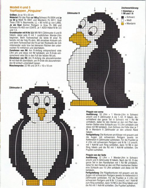 Schema punto croce Pinguino presine