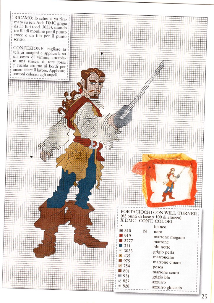 Schema punto croce Pirati dei caraibi