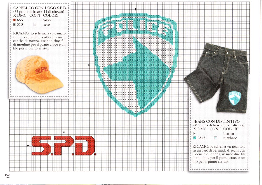 Schema punto croce Police