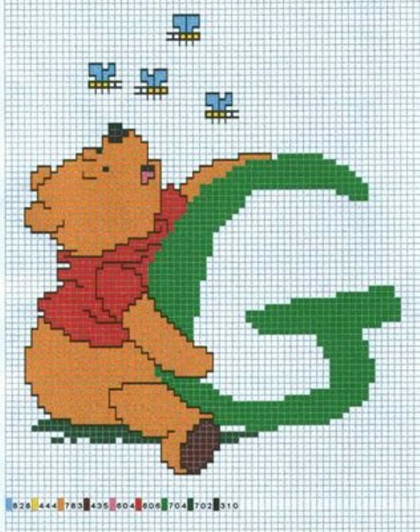 Schema punto croce Pooh g