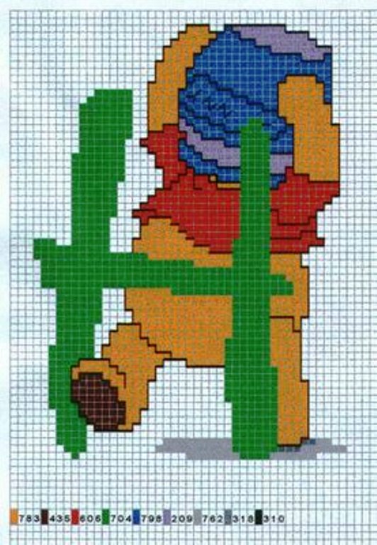 Schema punto croce Pooh h