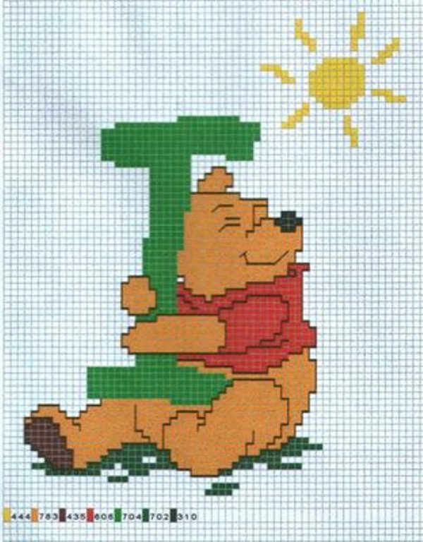 Schema punto croce Pooh i