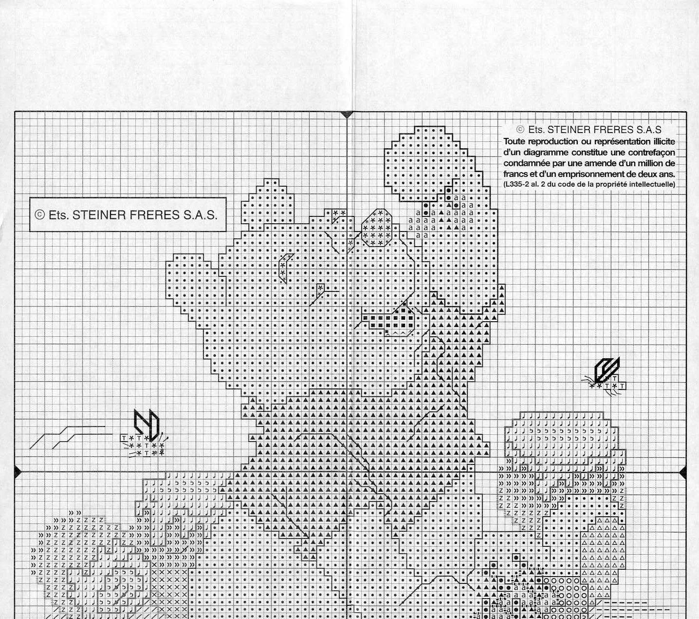 Schema punto croce Pooh infantile 1