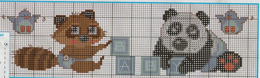 Schema punto croce Porta accessori