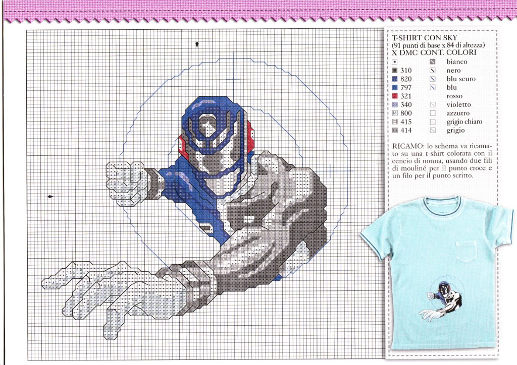 Schema punto croce Power rangers 3