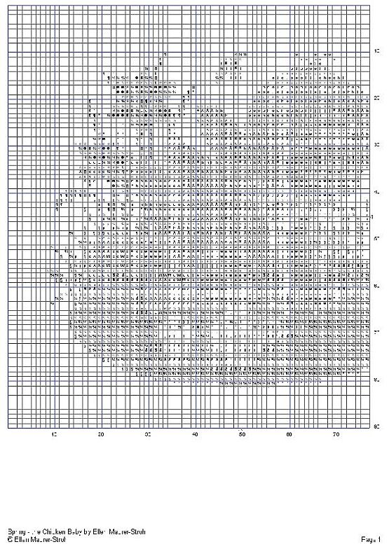 Schema punto croce Primavera baby 1