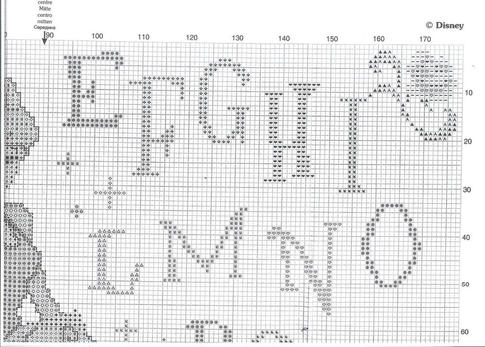 Schema punto croce Principesse disney 2
