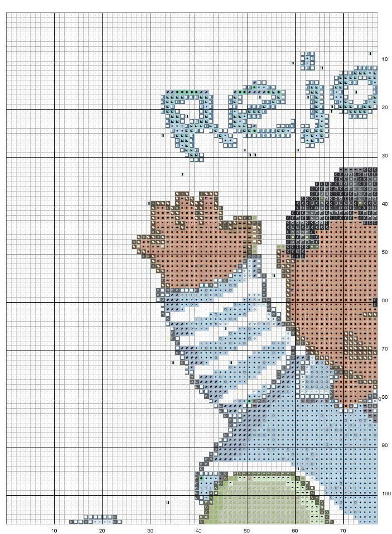 Schema punto croce Rallegratevi nel signore 1