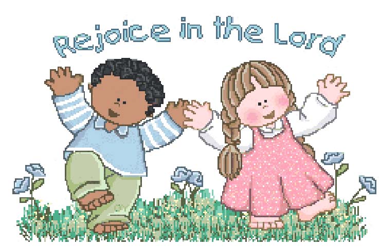 Schema punto croce Rallegratevi nel signore