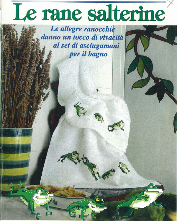 Schema punto croce Rane 1