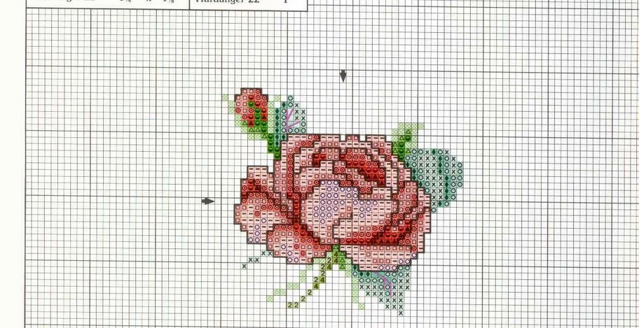 Schema punto croce Rosellina