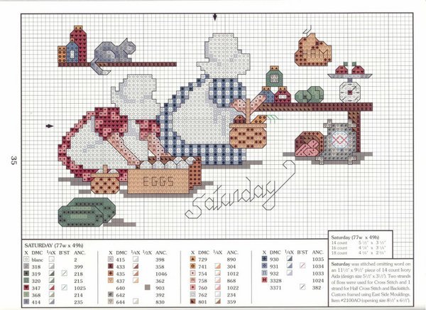 Schema punto croce Sabato