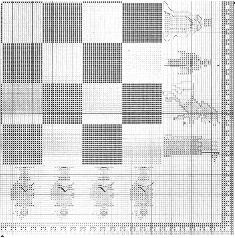 Schema punto croce Scacchiera 4