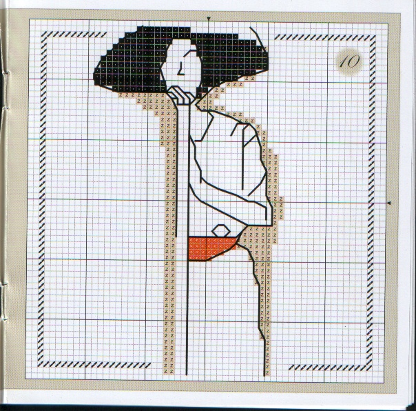 Schema punto croce Sensualita donna 10