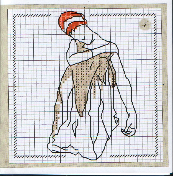 Schema punto croce Sensualita donna 4