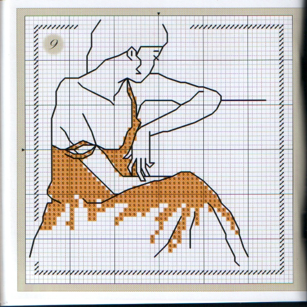 Schema punto croce Sensualita donna 9