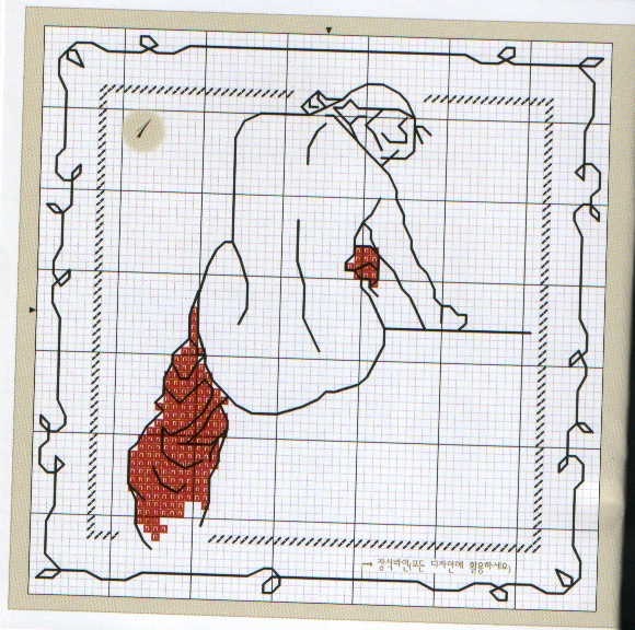 Schema punto croce Sensualita donna