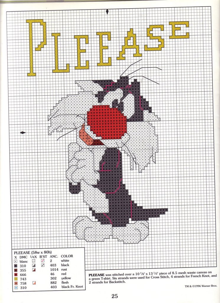 Schema punto croce Silvestro please
